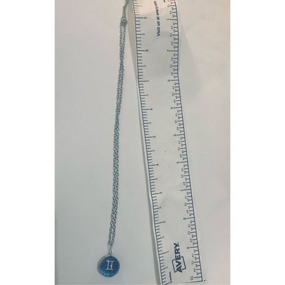 Gemini BLUE GLOBE ZODIAC STAR SIGN HOROSCOPE NECKLACE - Picture 5 of 8